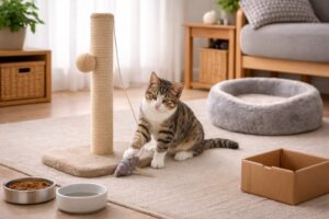 Mehr über den Artikel erfahren Kosten für die Katzen-Grundausstattung (2026)